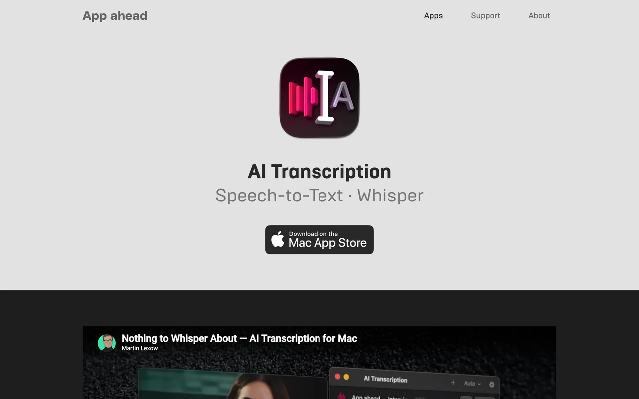 AI Transcription preview