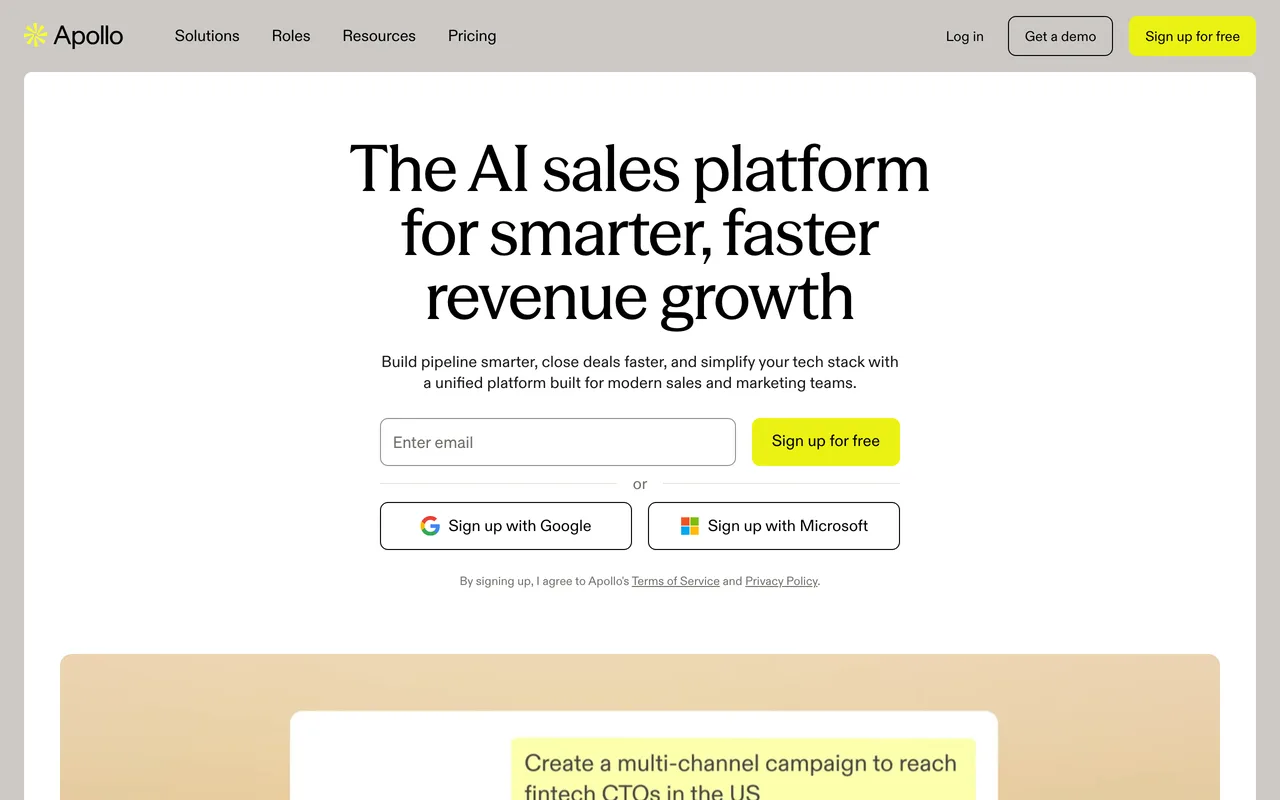 Apollo.io preview