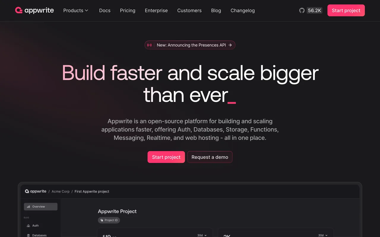 Appwrite preview