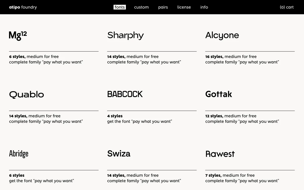 Atipo Foundry preview