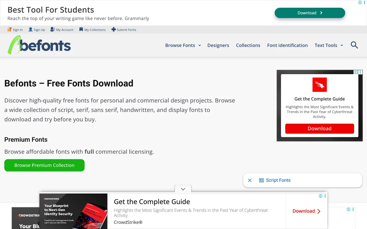 Befonts preview
