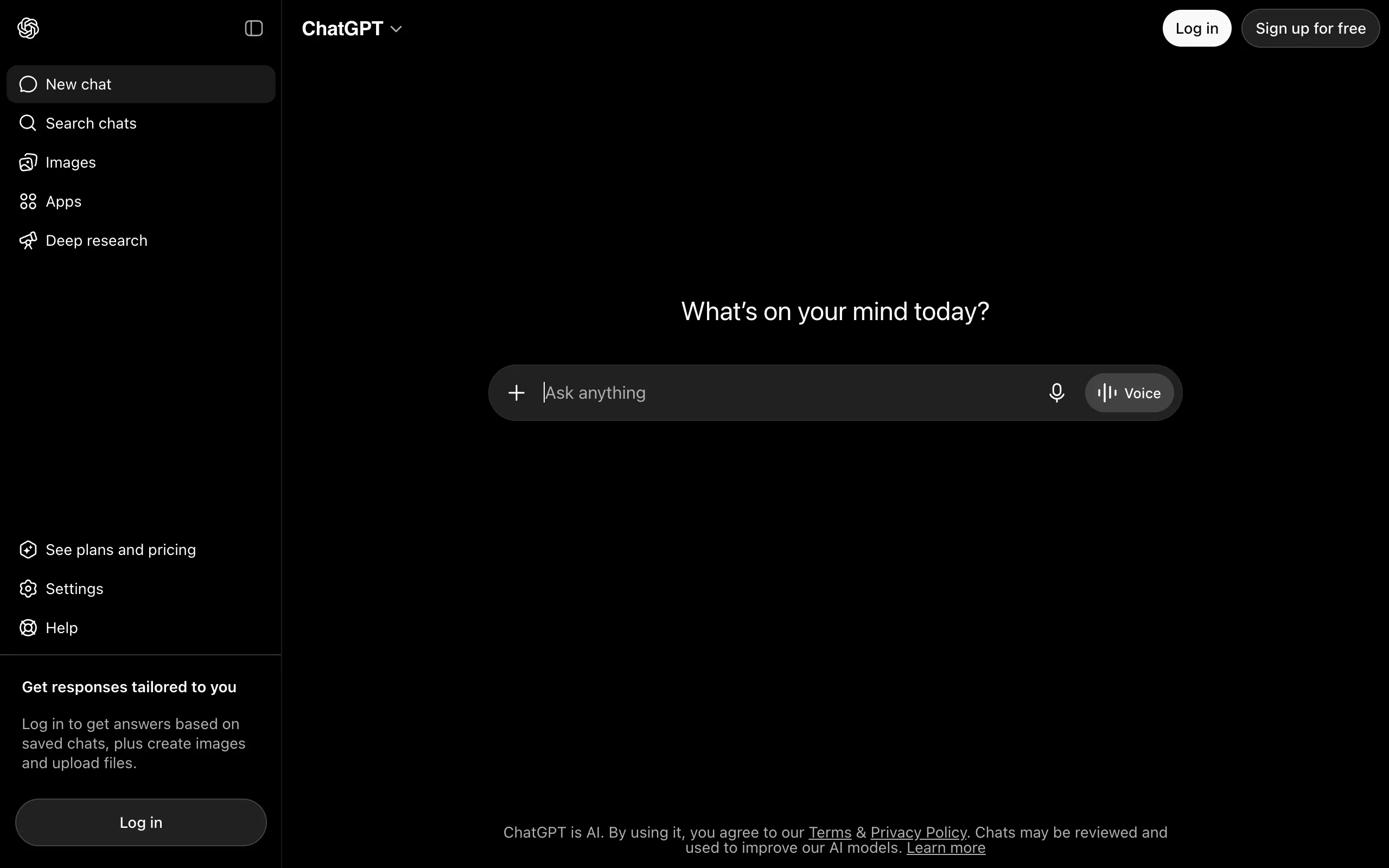 ChatGPT preview