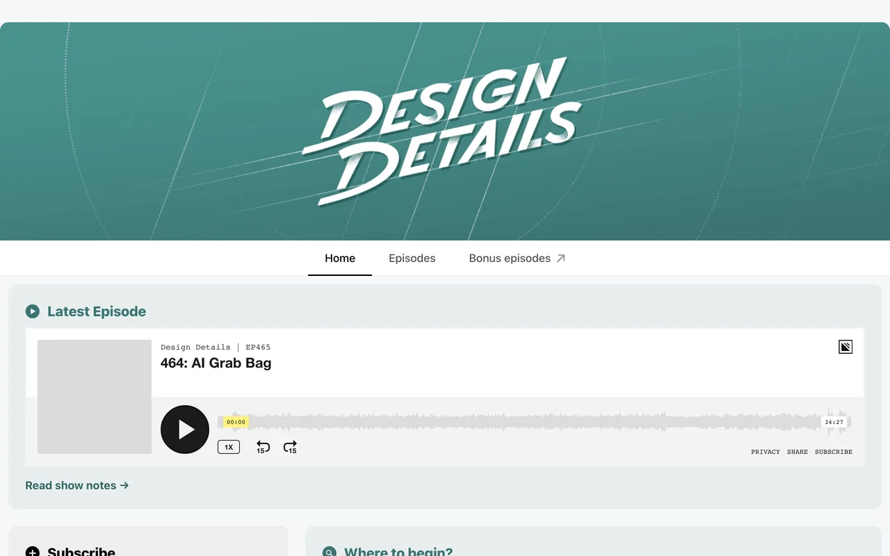 Design Details preview