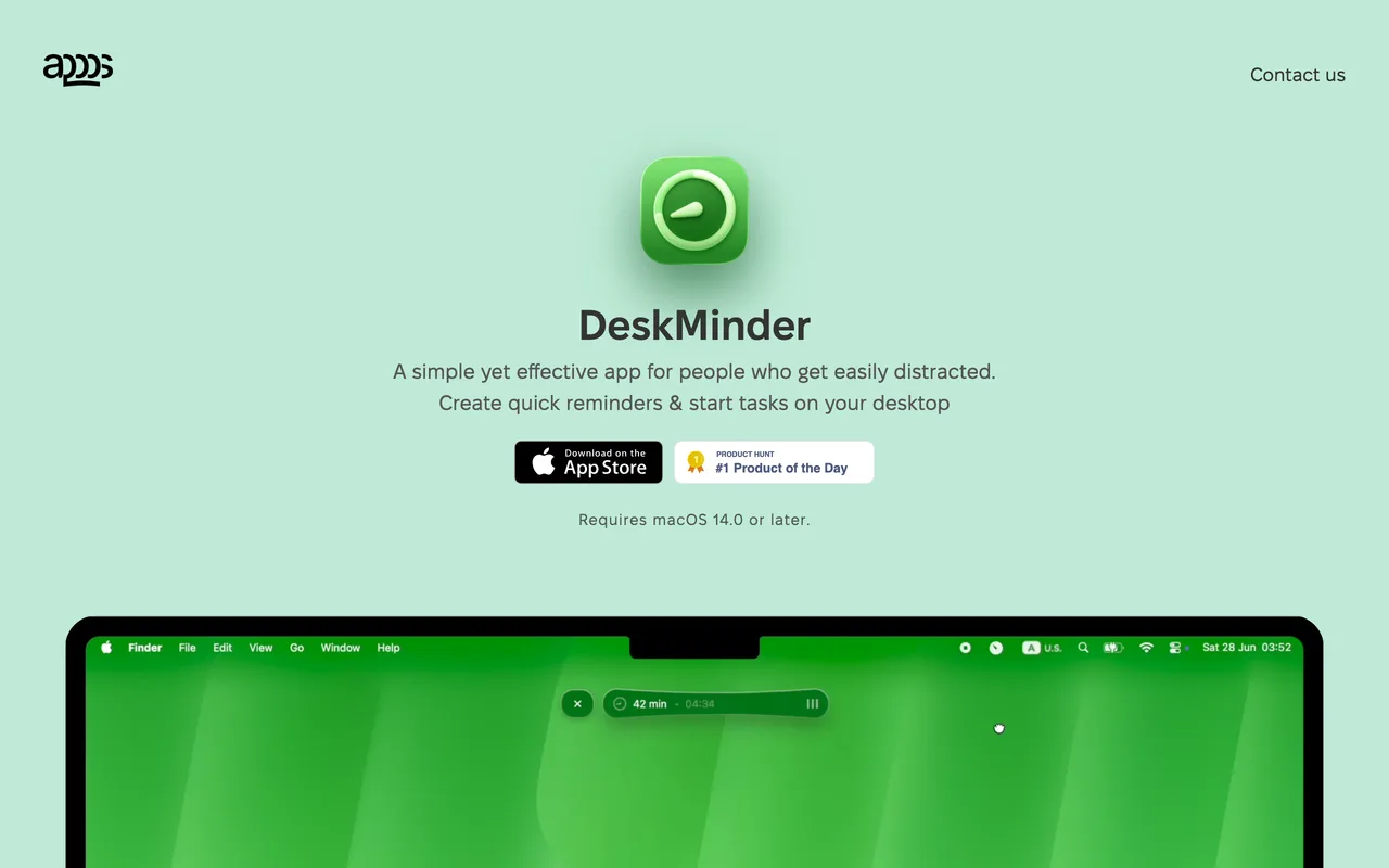 DeskMinder preview