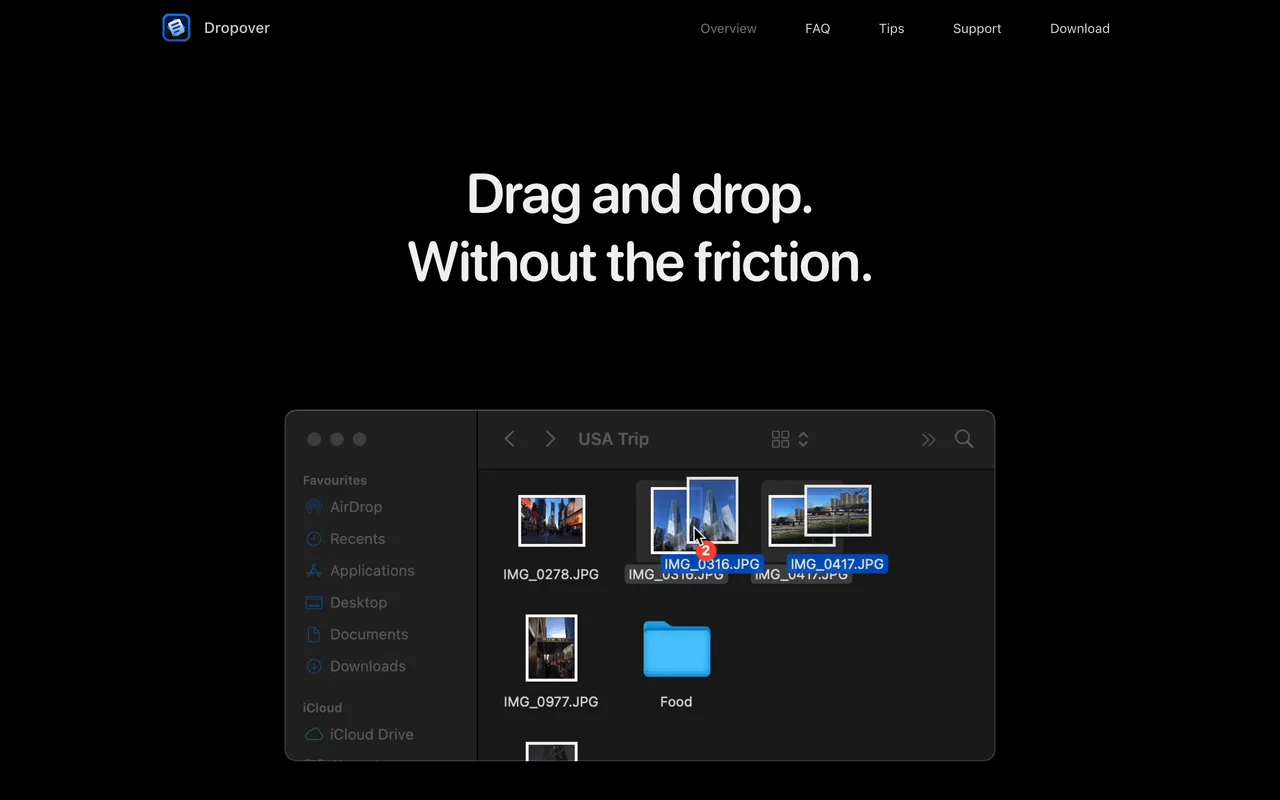 Dropover preview