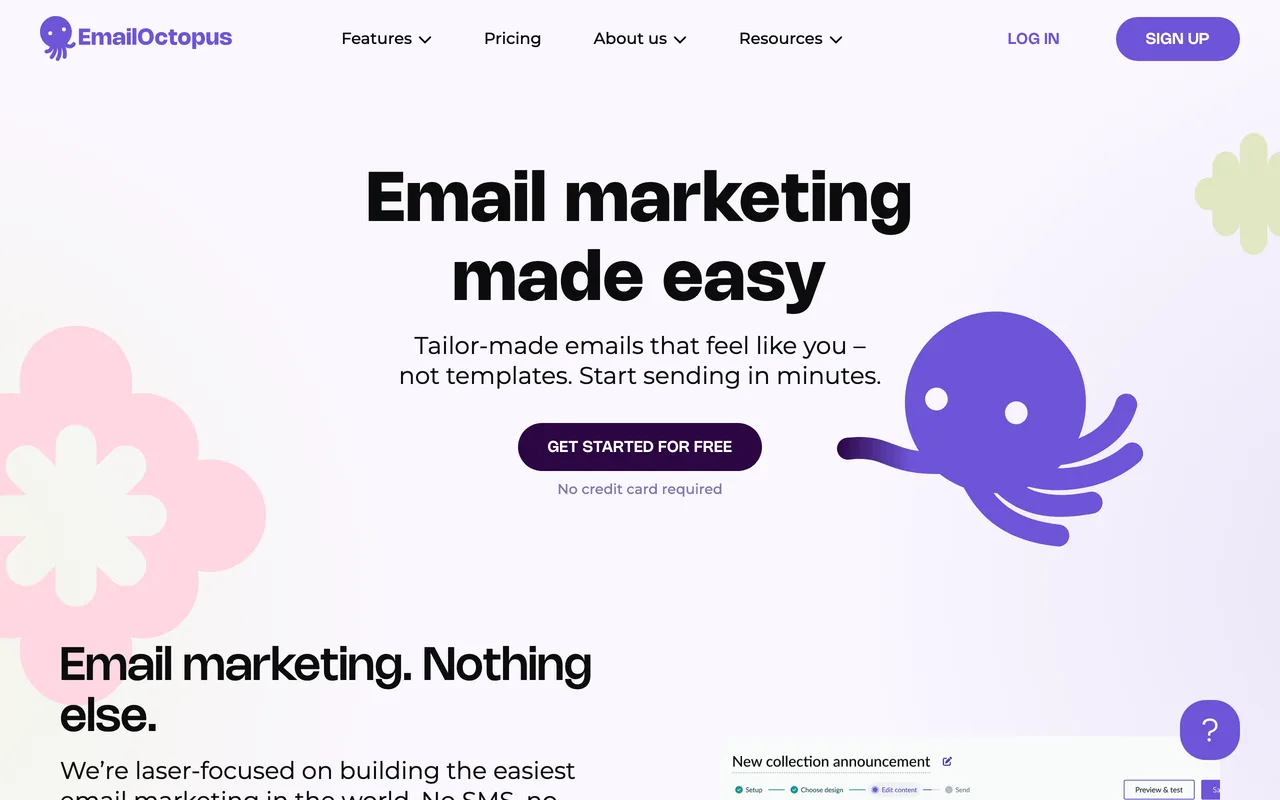 EmailOctopus preview