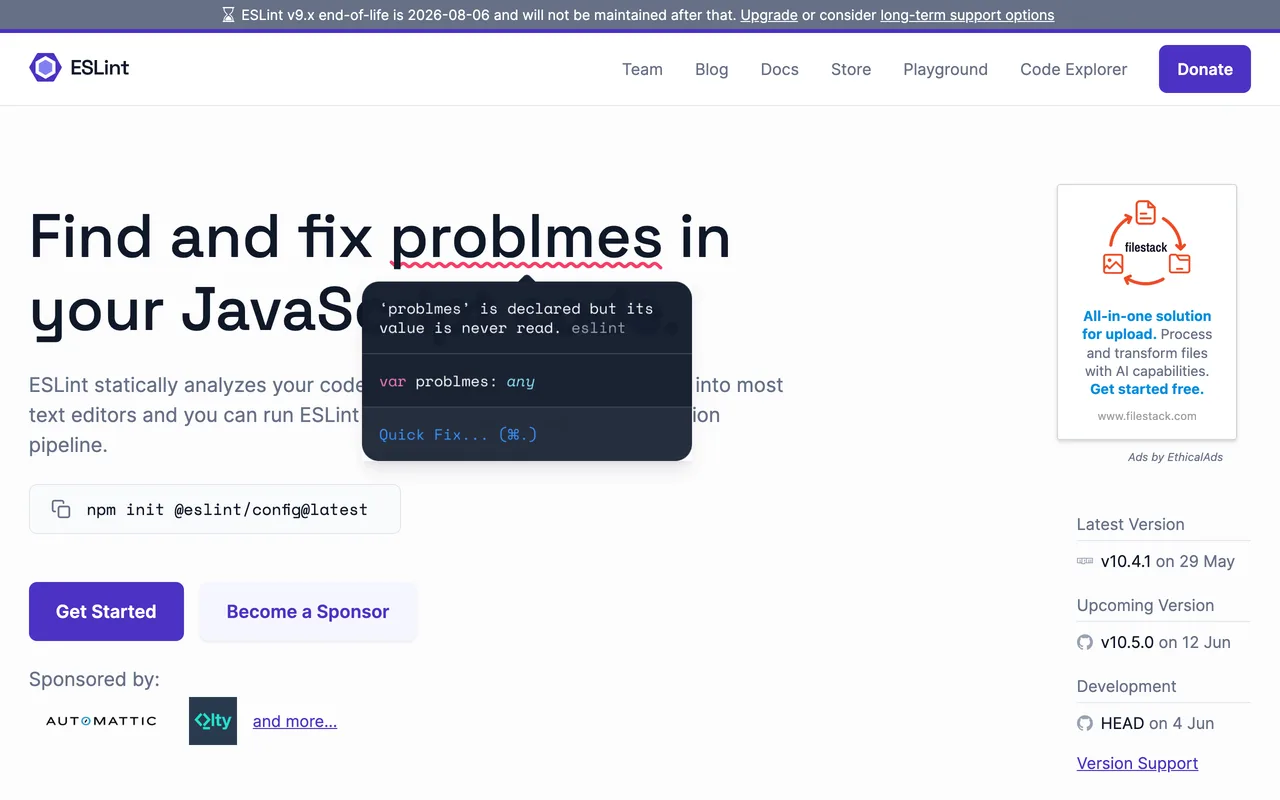 ESLint preview