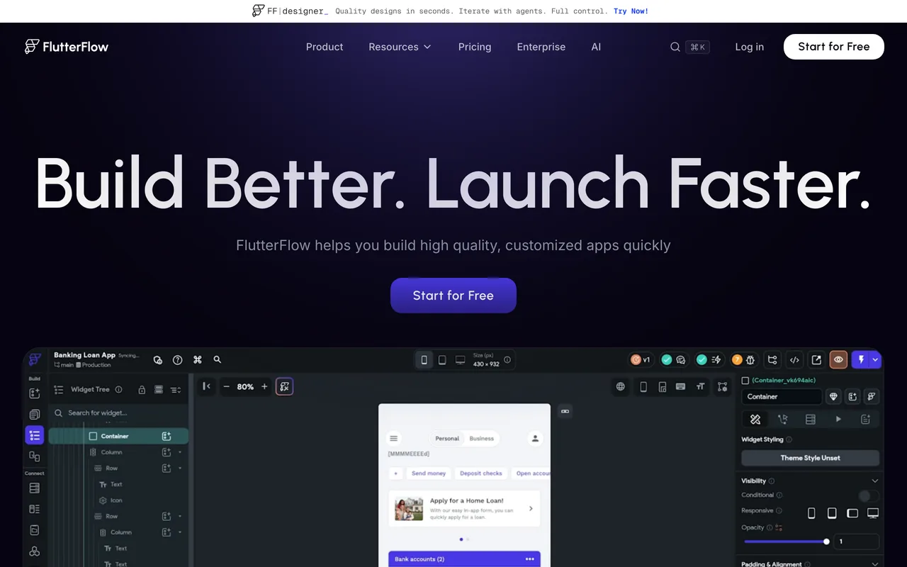 FlutterFlow preview