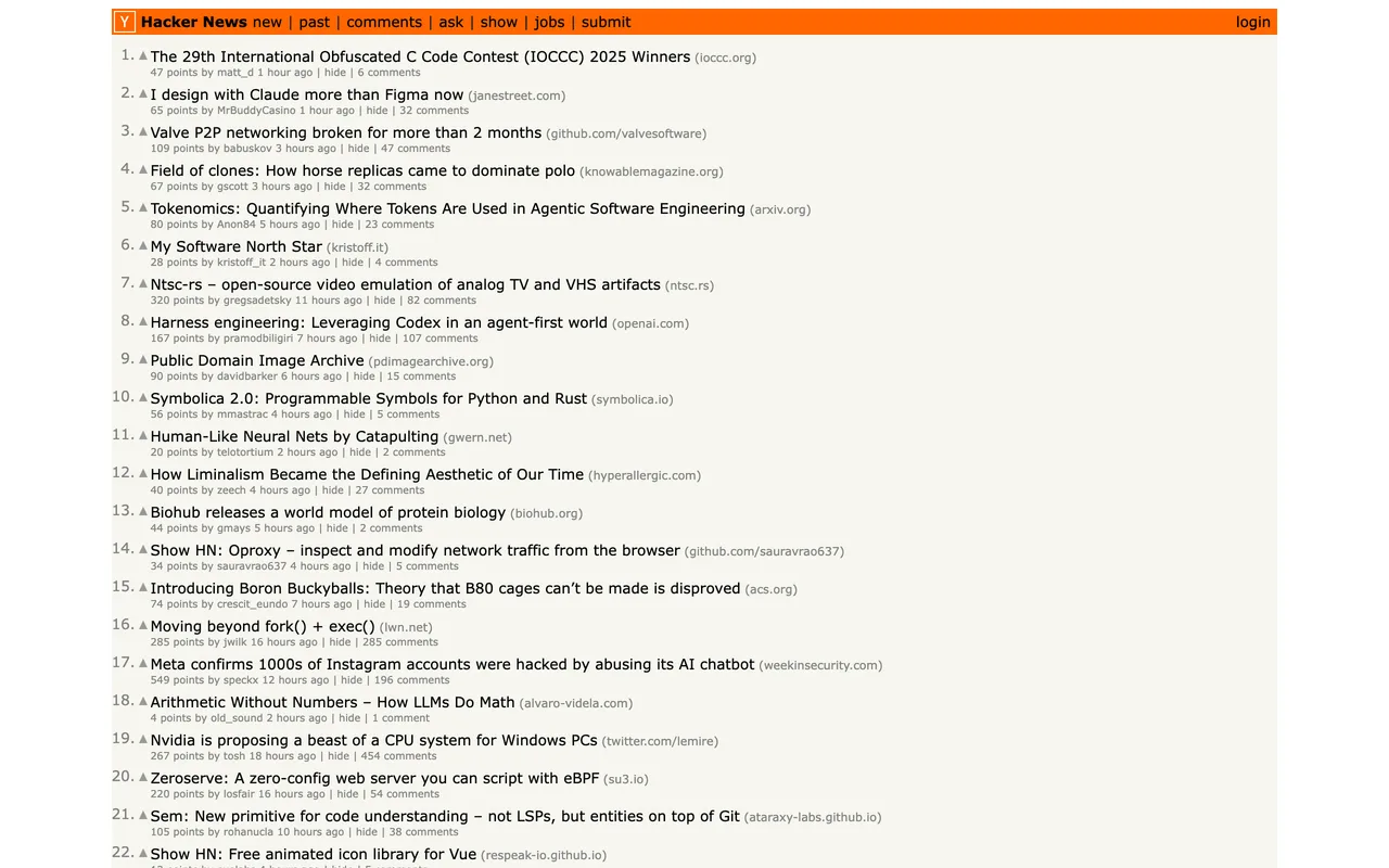 Hacker News preview