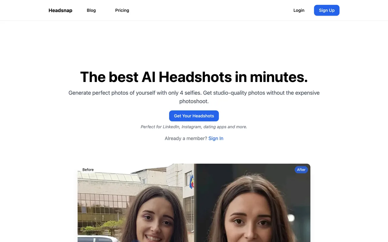 Headsnap preview