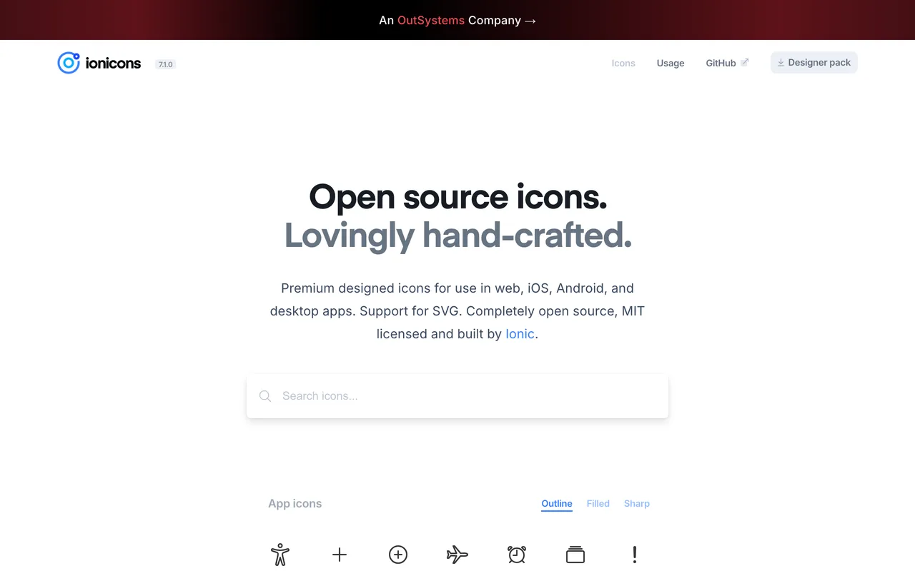 Ionicons preview