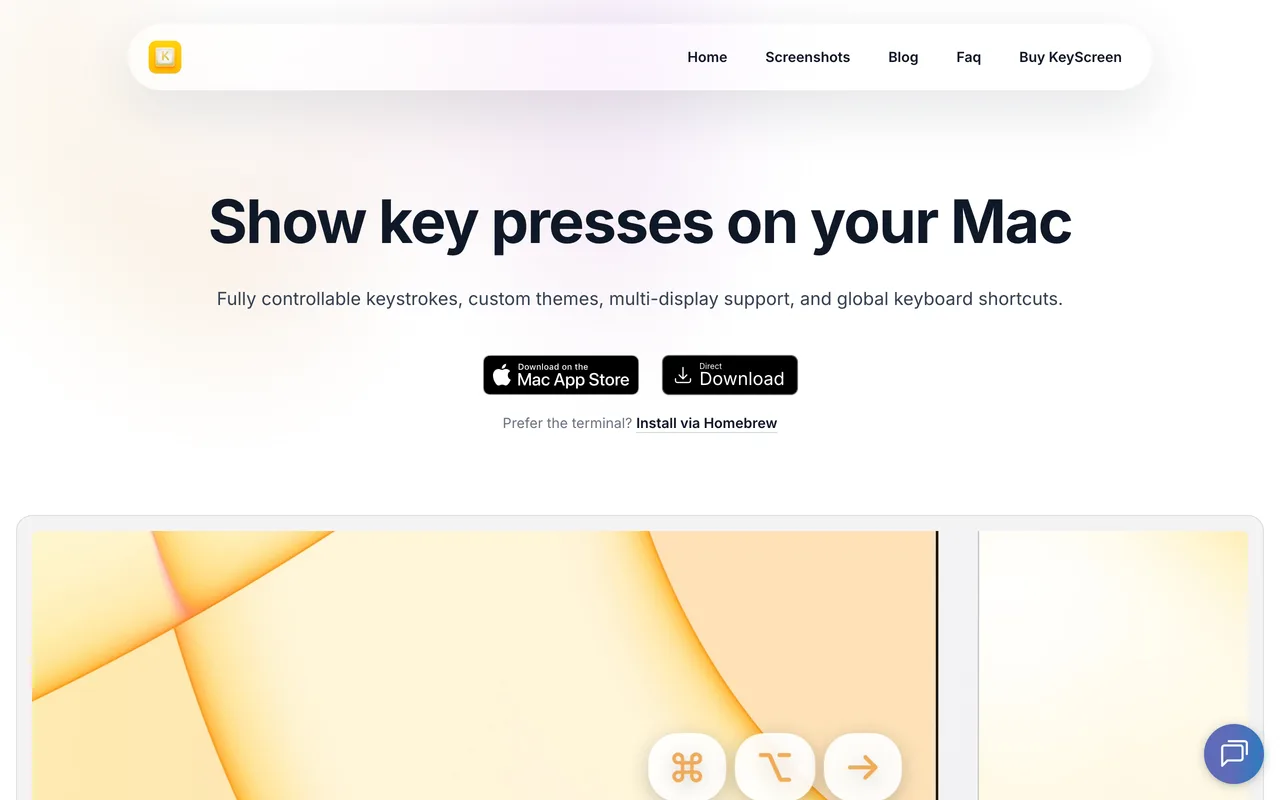 KeyScreen preview