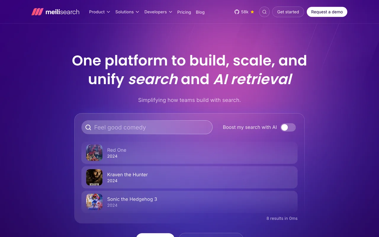 Meilisearch preview