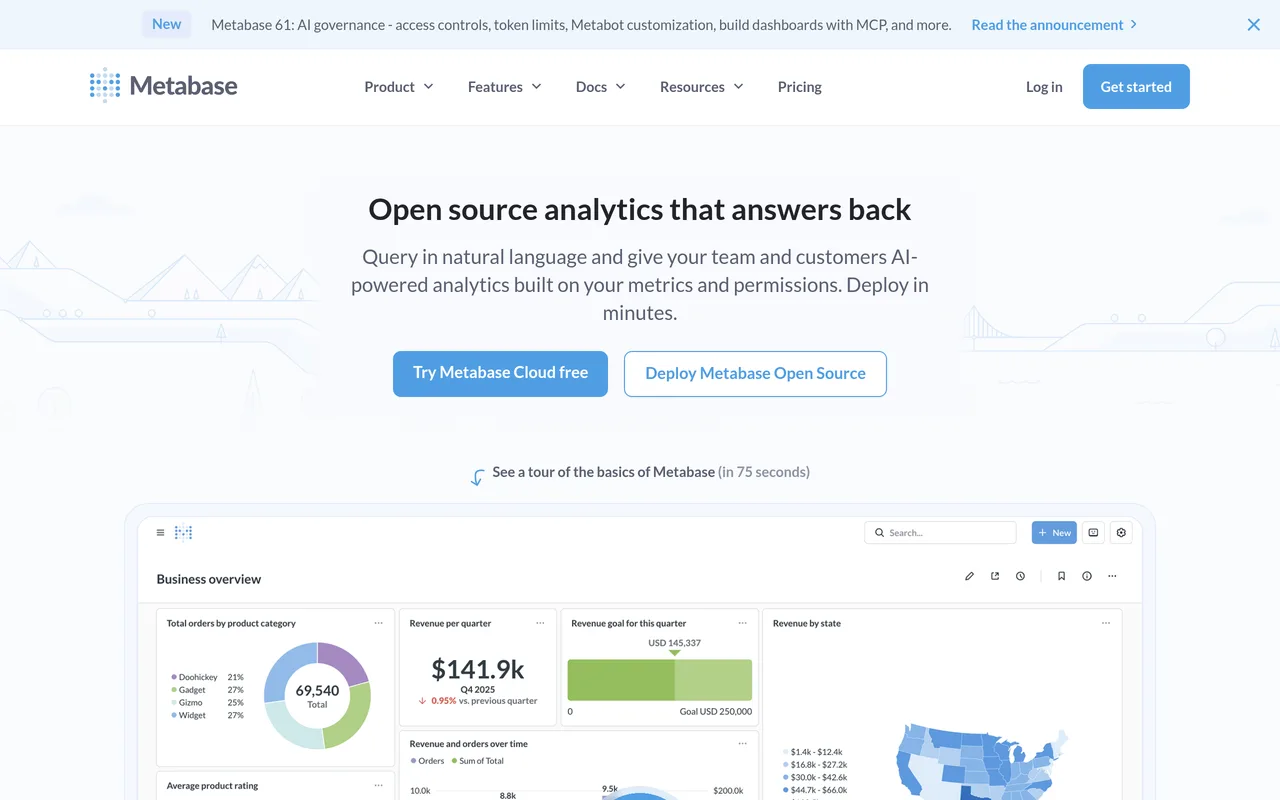 Metabase preview