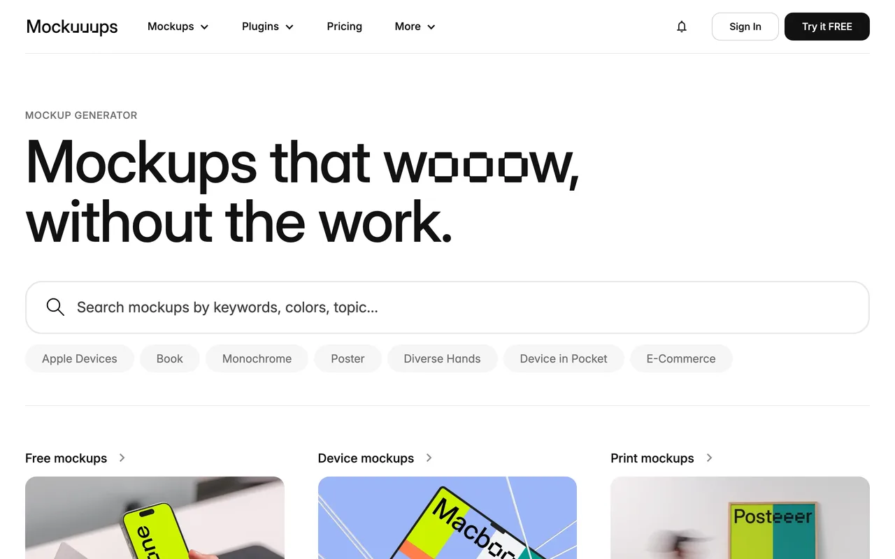 Mockuuups Studio preview