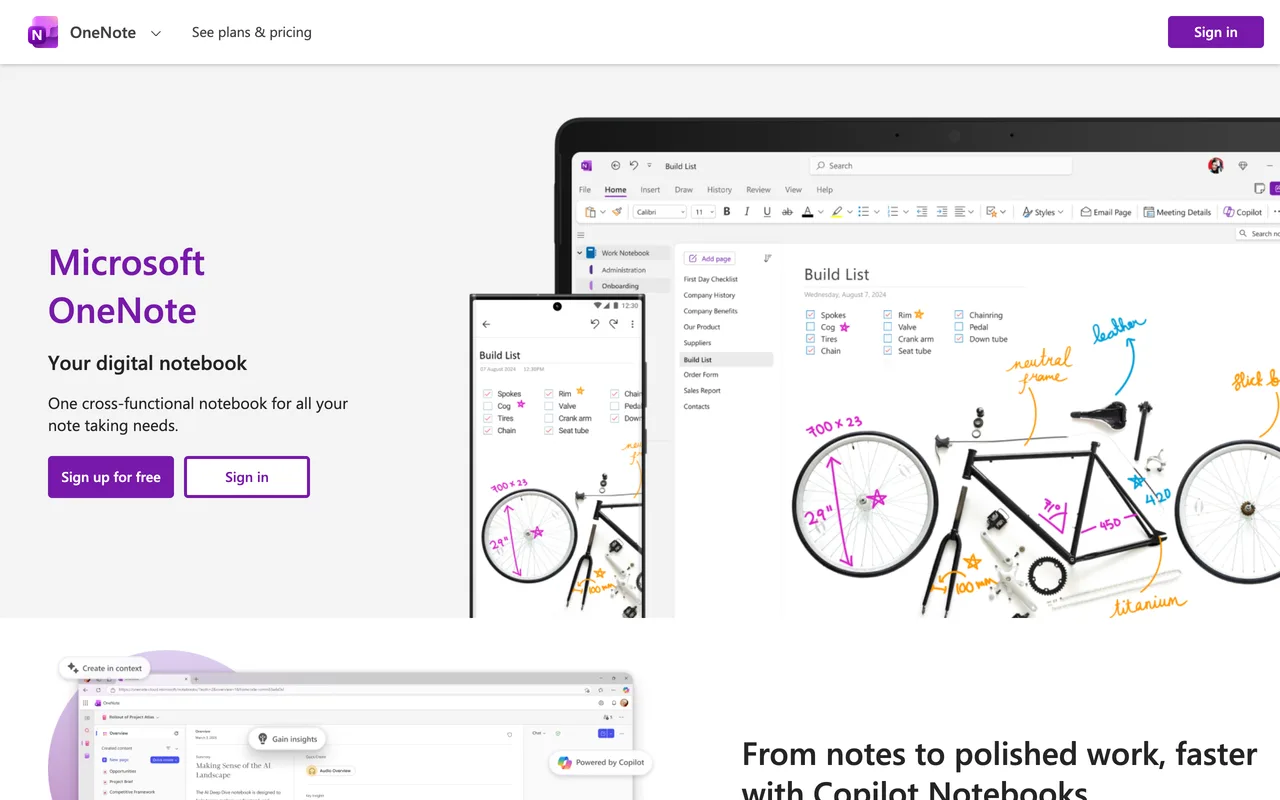 OneNote preview