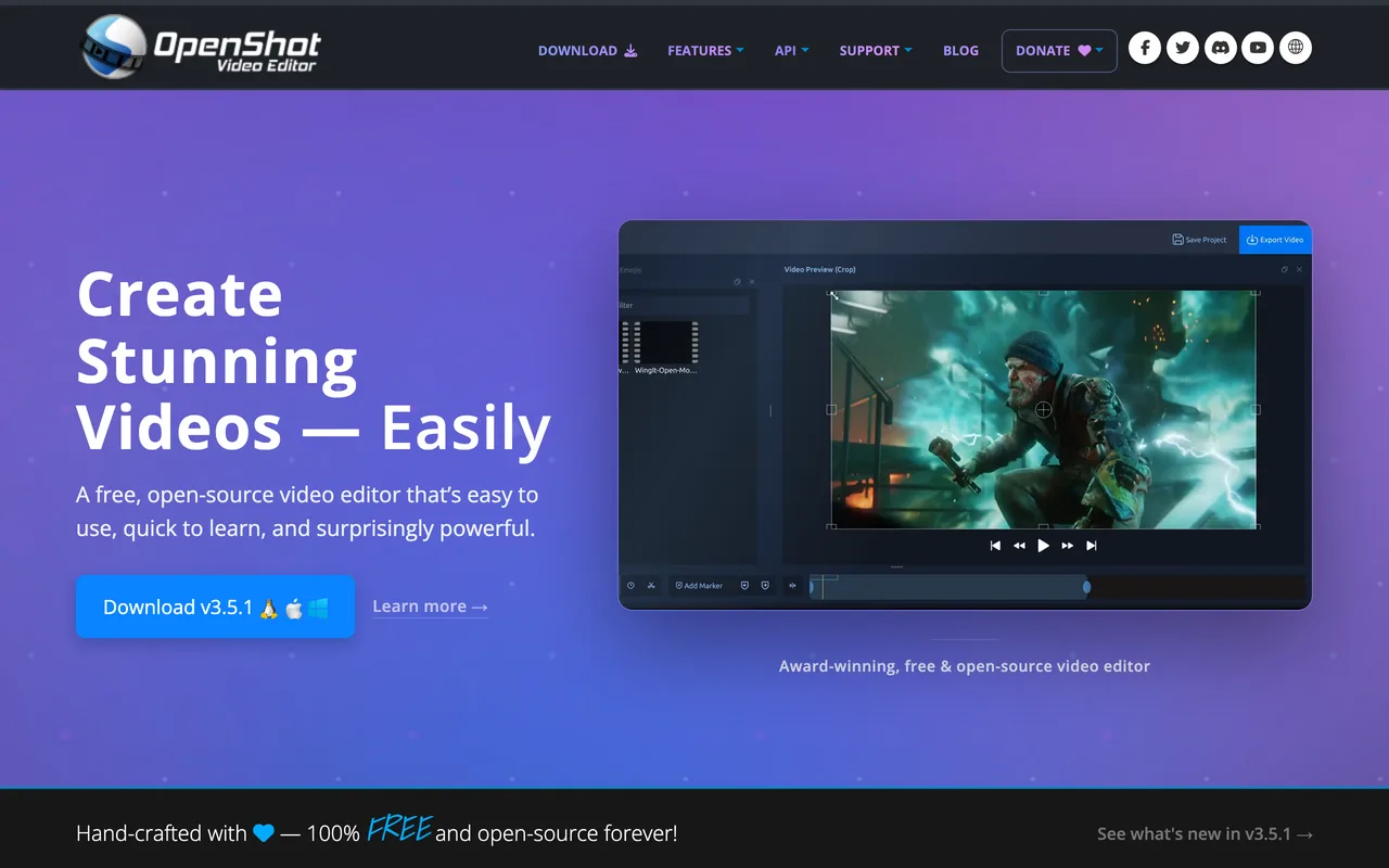 OpenShot preview