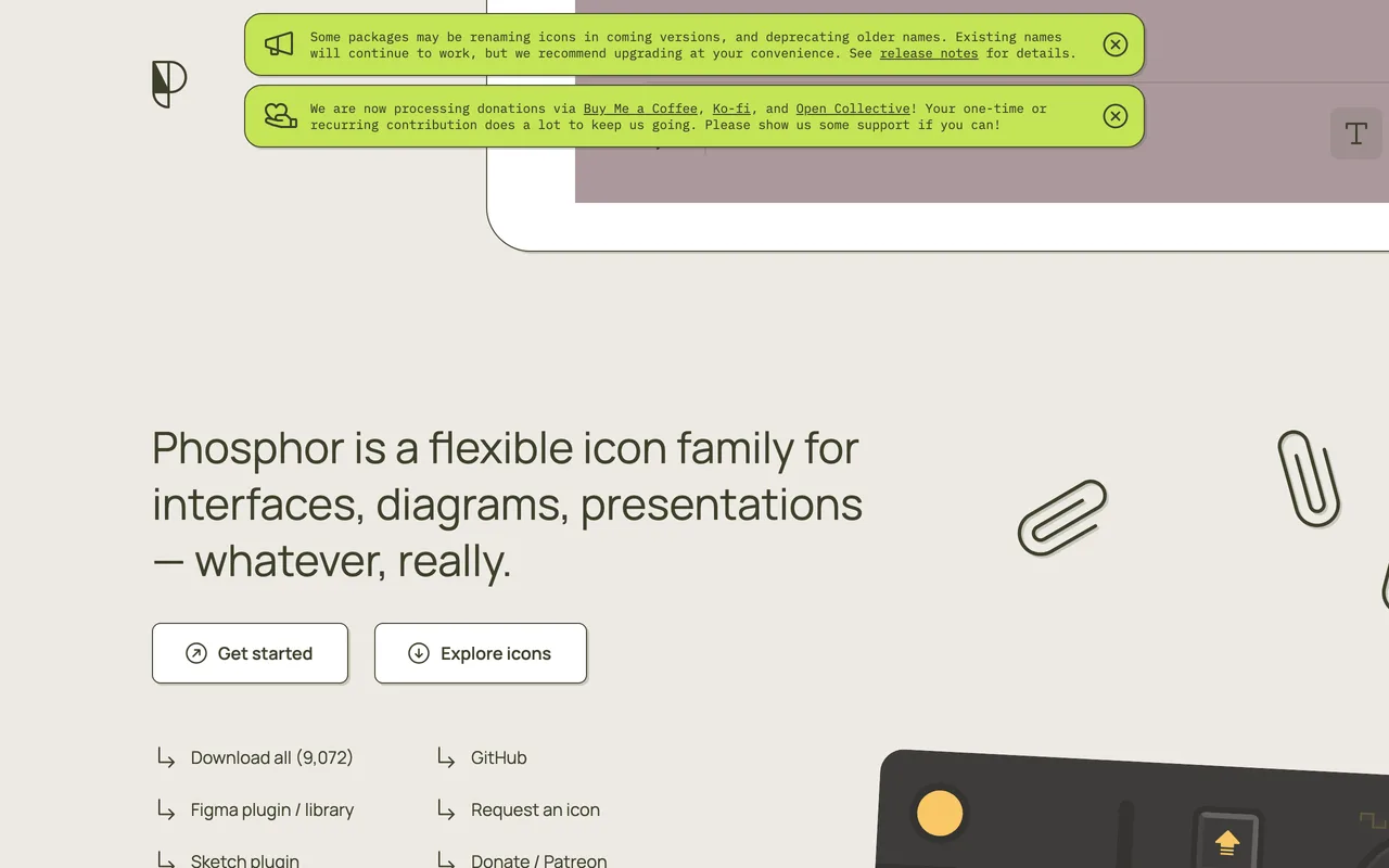 Phosphor Icons preview
