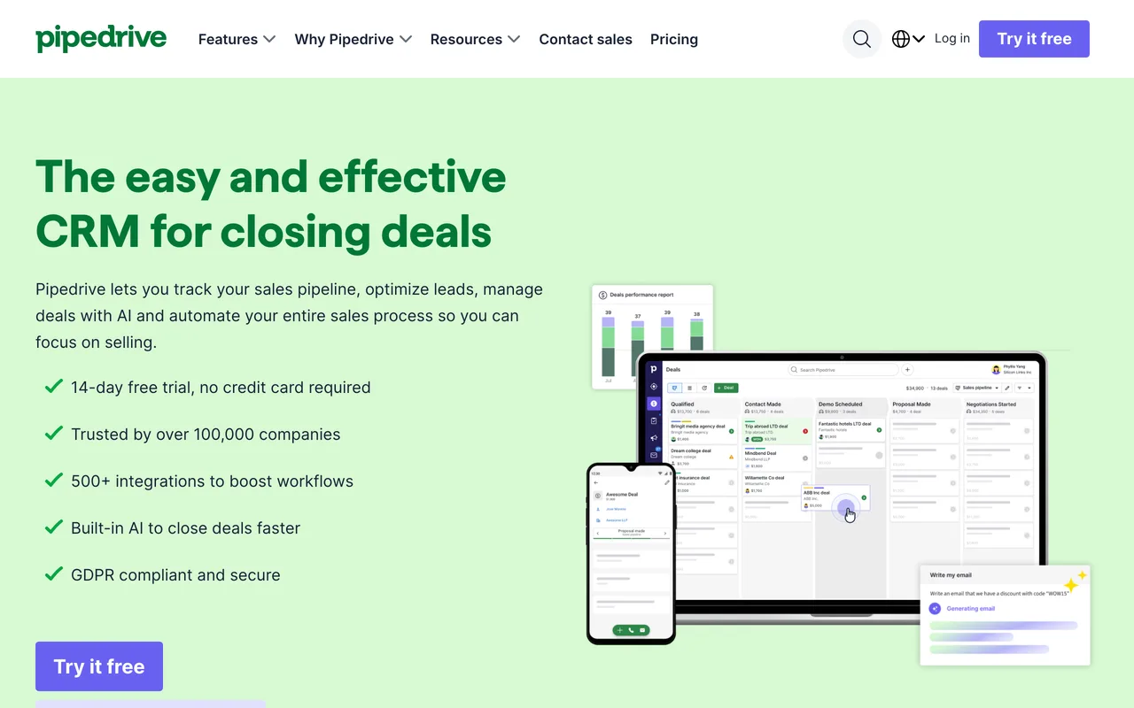Pipedrive preview