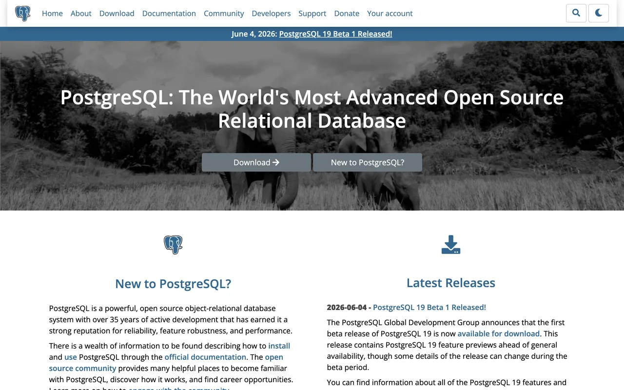 PostgreSQL preview