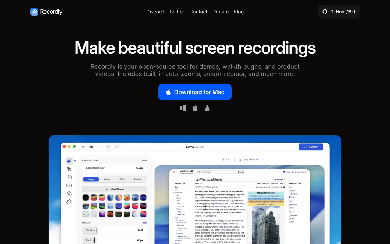 Recordly preview