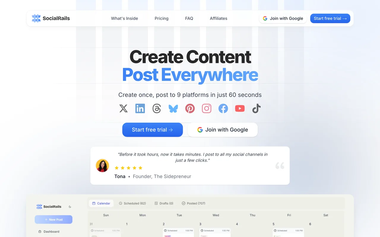 SocialRails preview