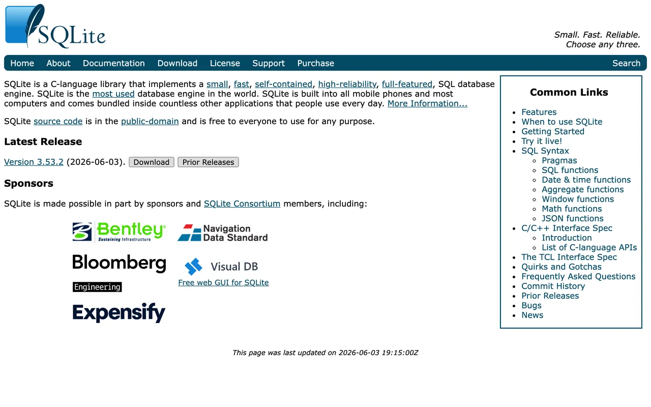 SQLite preview