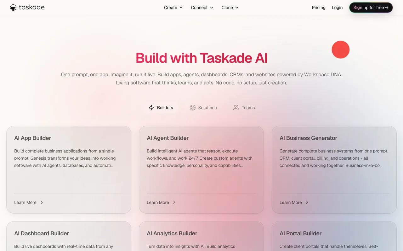 Taskade AI preview