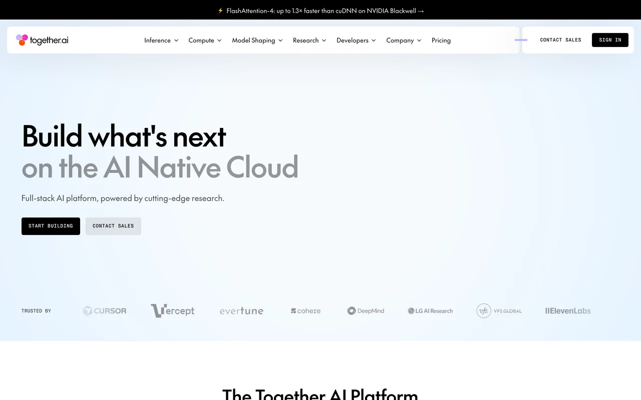 Together AI preview