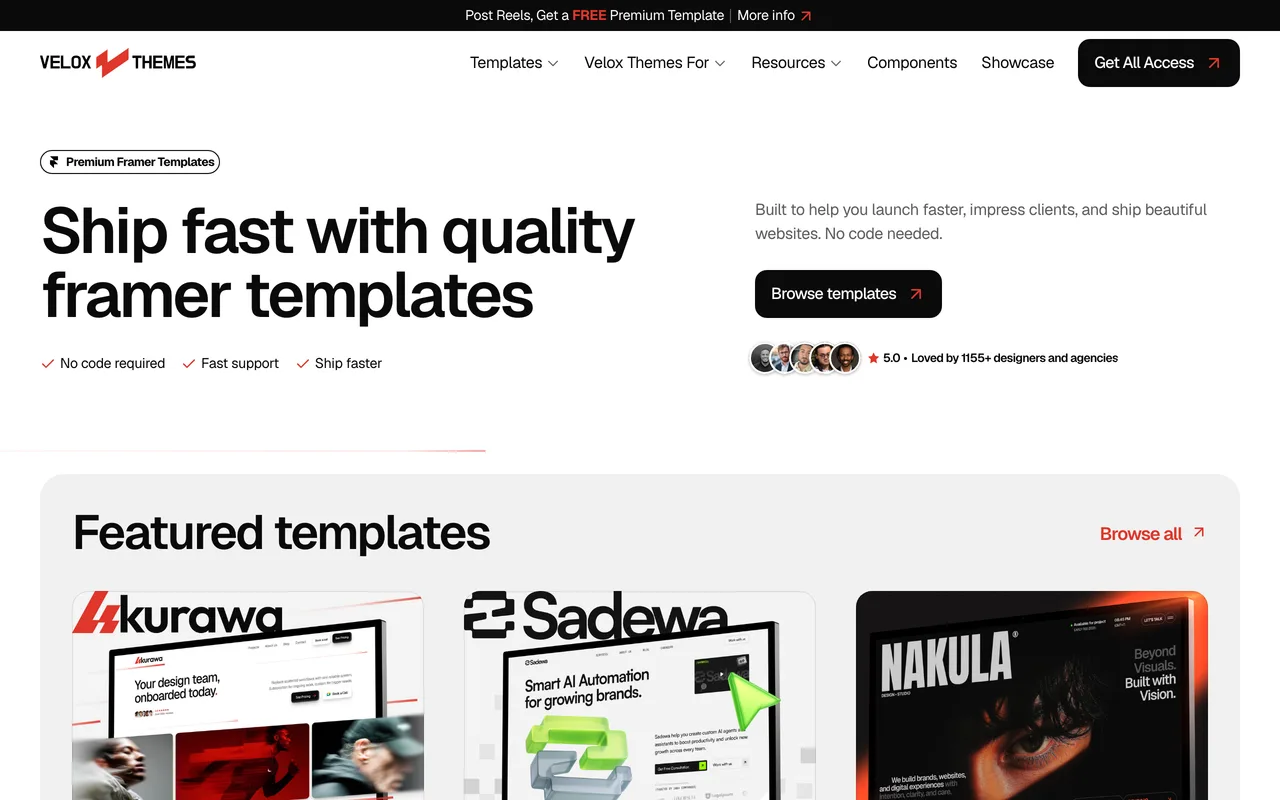 Velox Themes preview