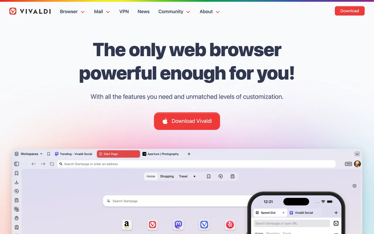Vivaldi Browser preview
