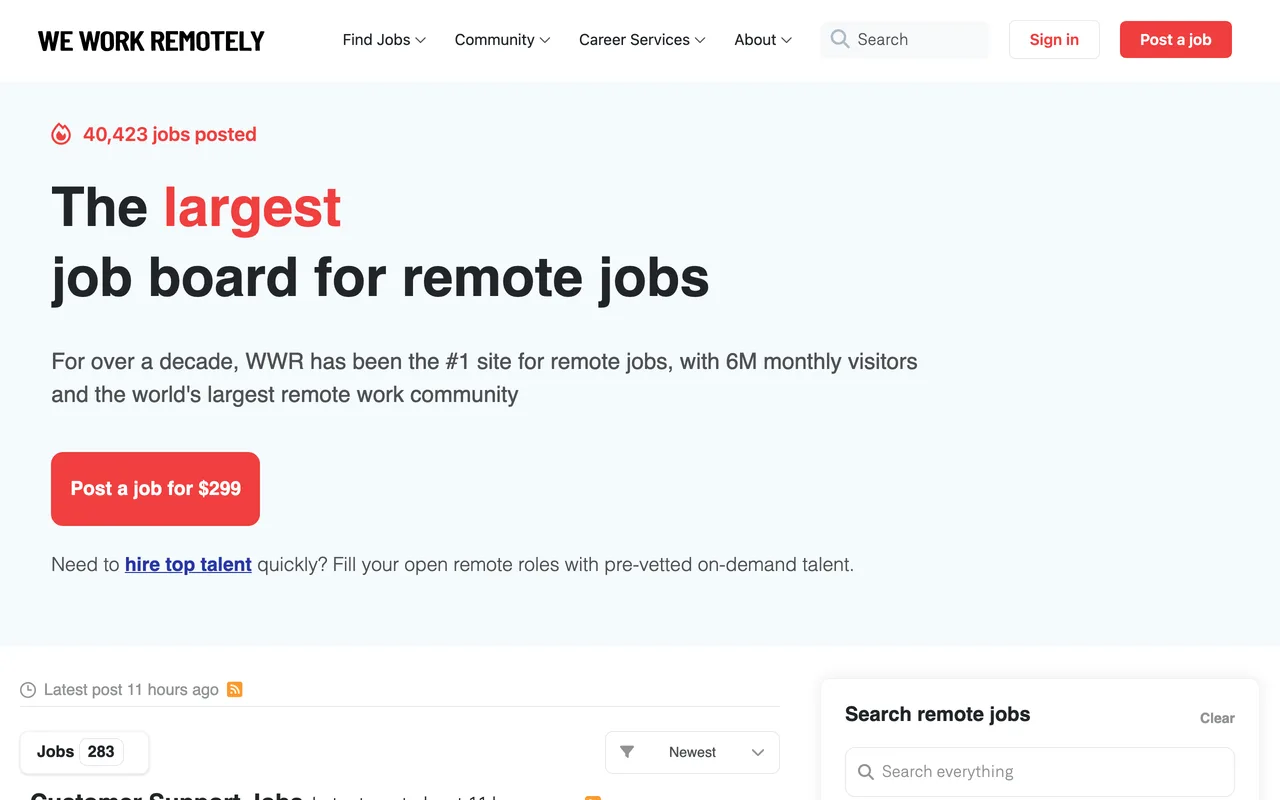 We Work Remotely preview
