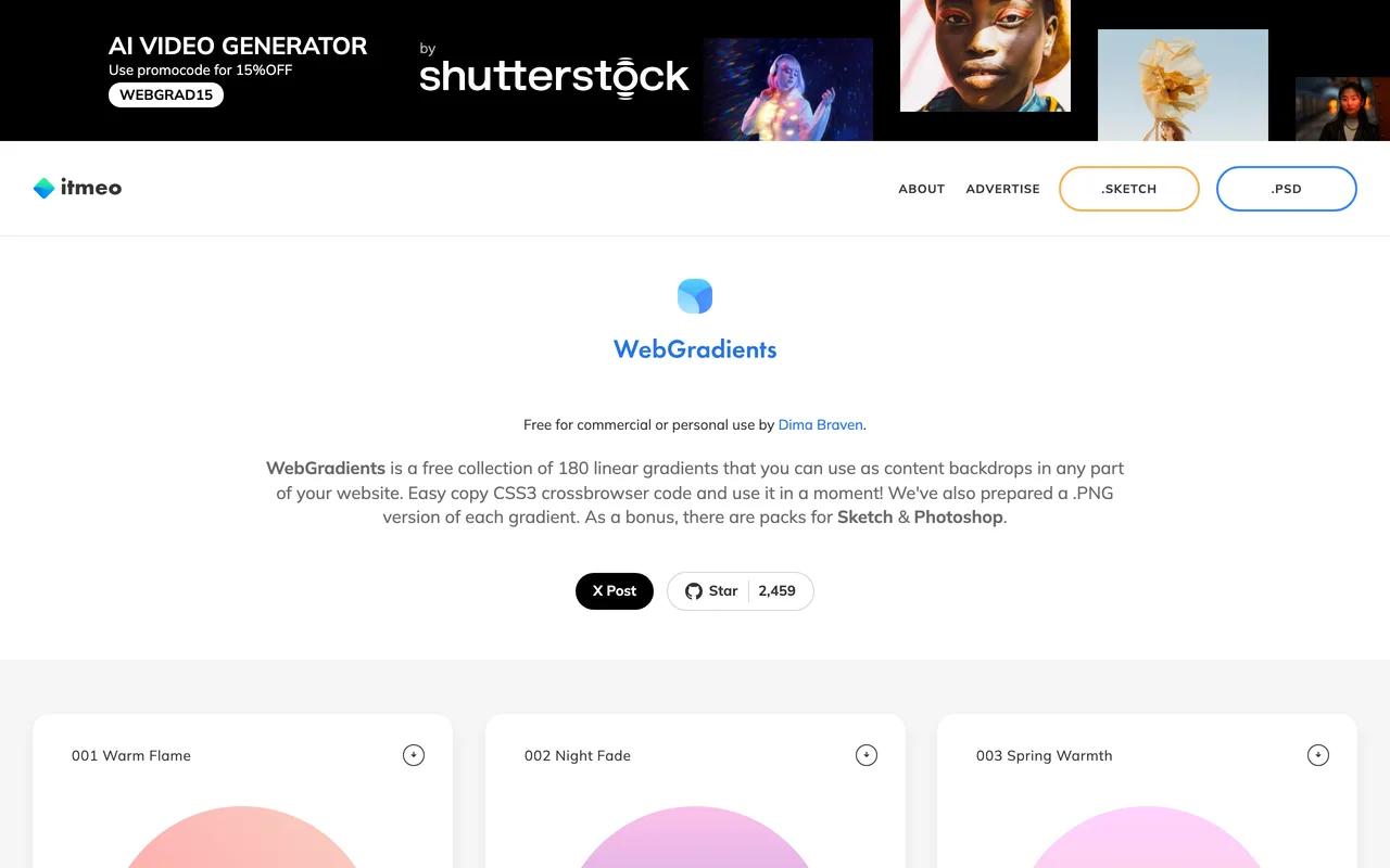 WebGradients preview