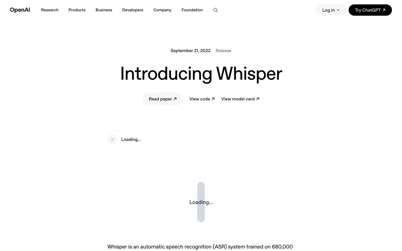 Whisper preview