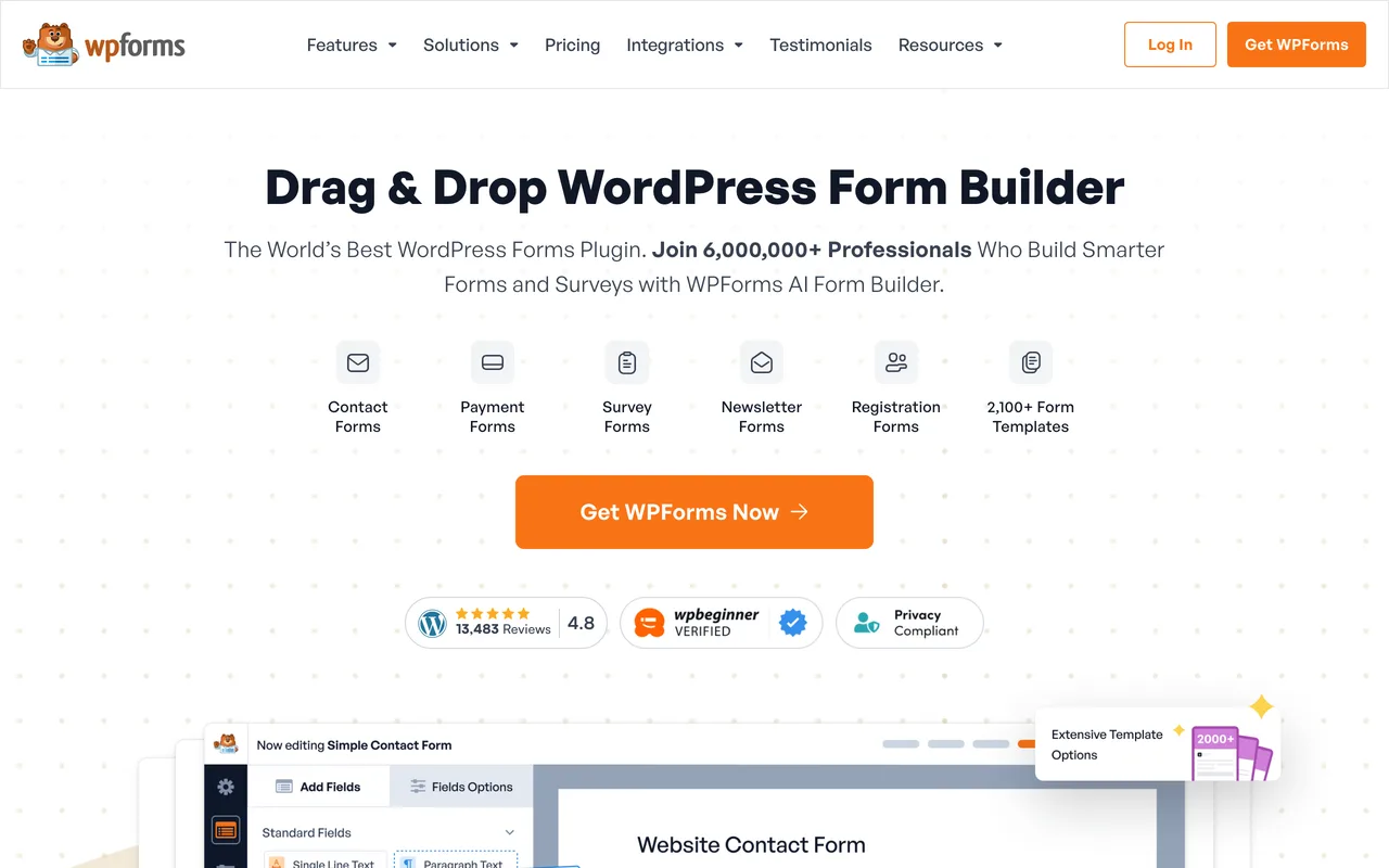 WPForms preview
